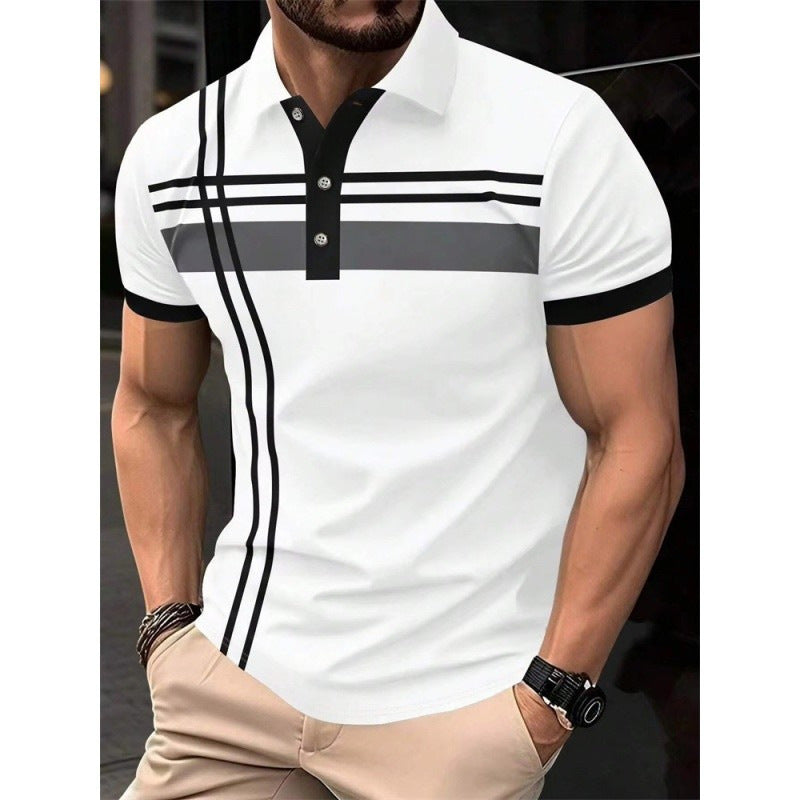 Mens Floral Print Polo Shirt