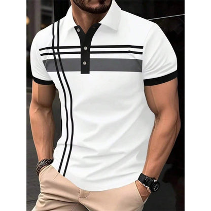 Mens Floral Print Polo Shirt