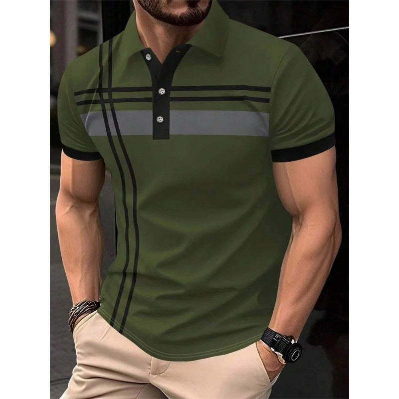 Mens Floral Print Polo Shirt