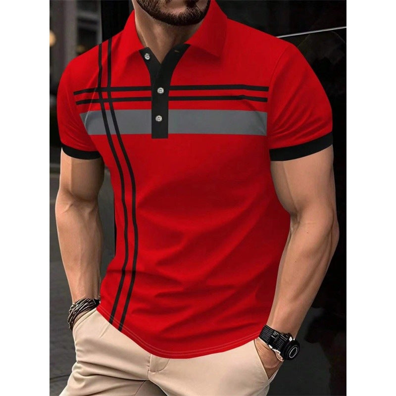 Mens Floral Print Polo Shirt