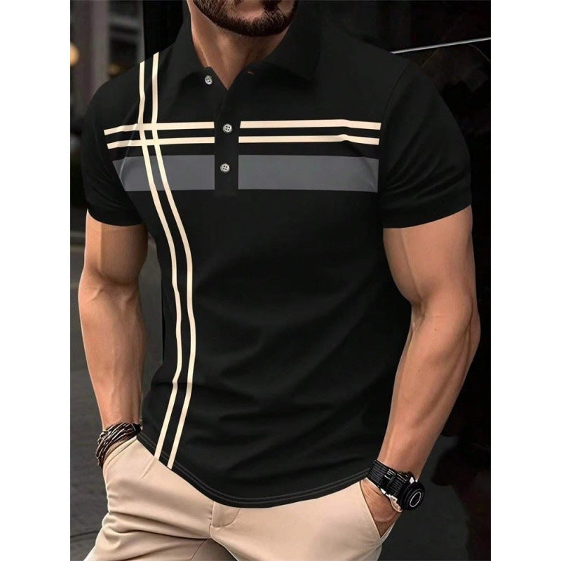Mens Floral Print Polo Shirt