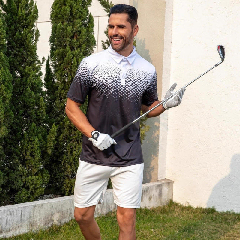 Mens Floral Print Polo Shirt