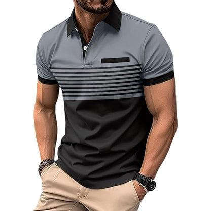 Mens Floral Print Polo Shirt