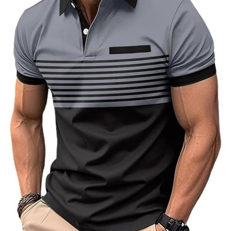 Mens Floral Print Polo Shirt