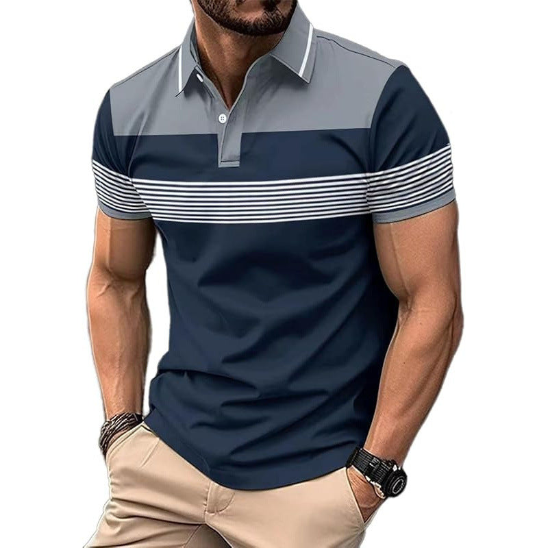Mens Floral Print Polo Shirt