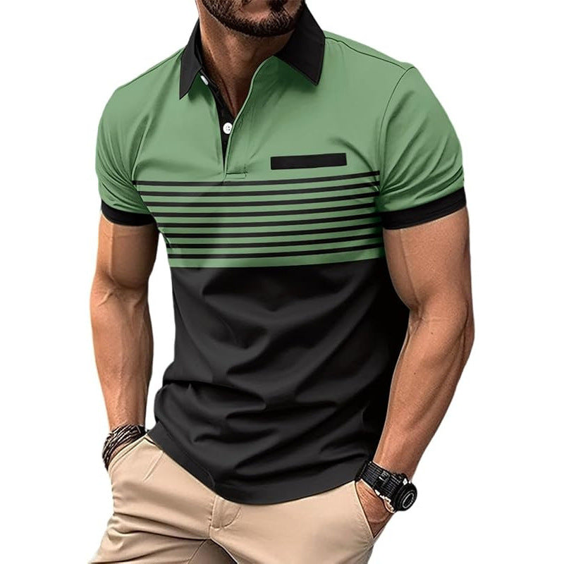 Mens Floral Print Polo Shirt