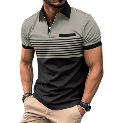 Mens Floral Print Polo Shirt