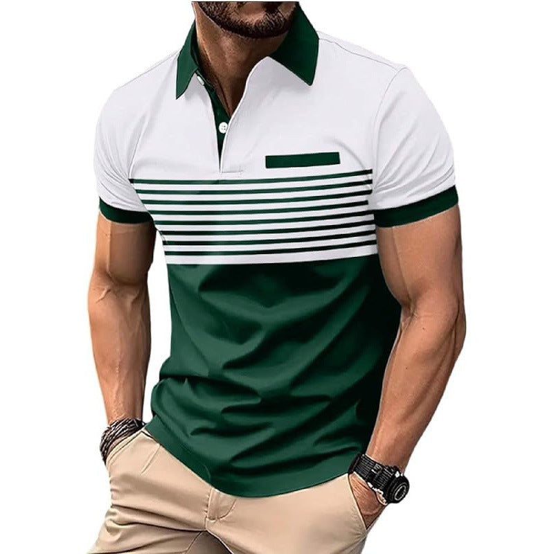 Mens Floral Print Polo Shirt