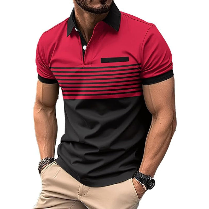 Mens Floral Print Polo Shirt