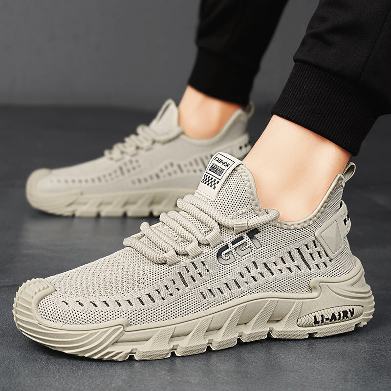 Mens Fly-Knit Breathable Casual Sports Shoes
