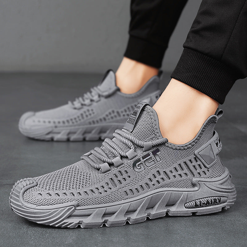 Mens Fly-Knit Breathable Casual Sports Shoes