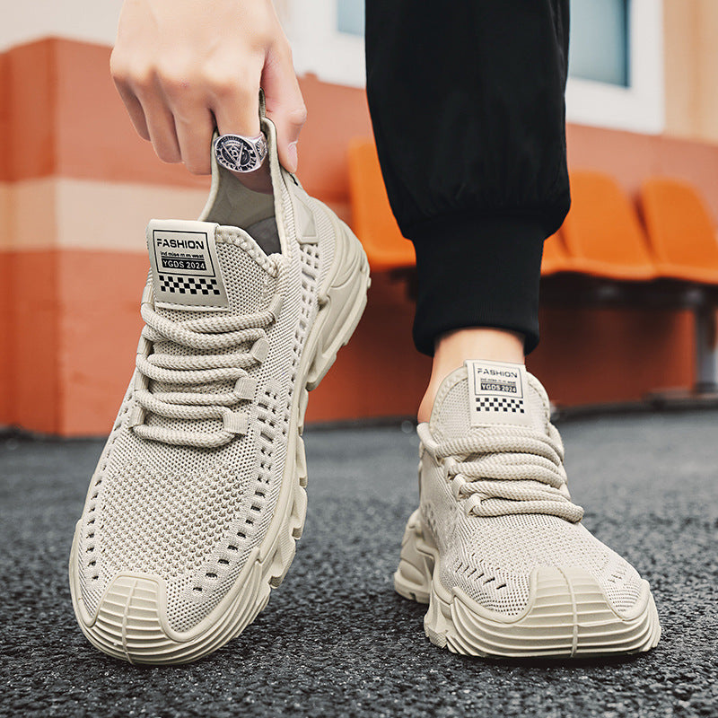 Mens Fly-Knit Breathable Casual Sports Shoes
