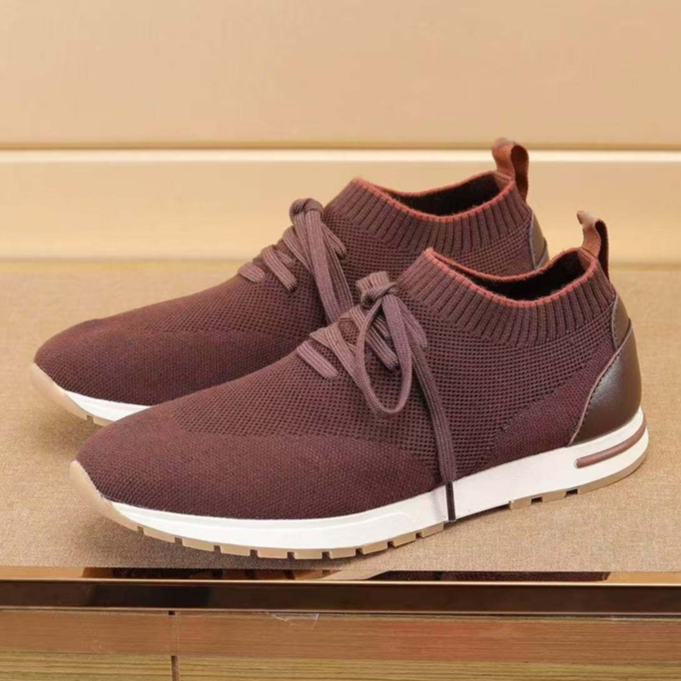 Mens Fly-Knit Slip-On Sneakers