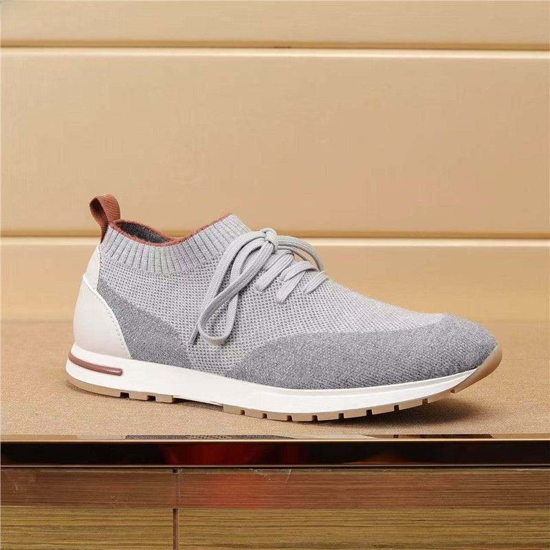 Mens Fly-Knit Slip-On Sneakers