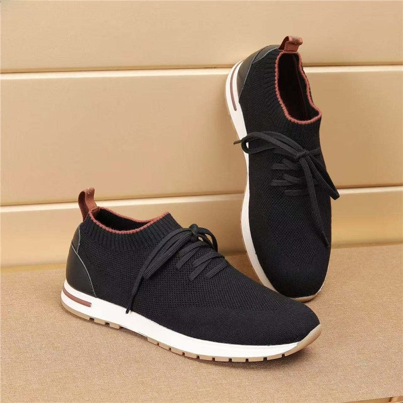 Mens Fly-Knit Slip-On Sneakers