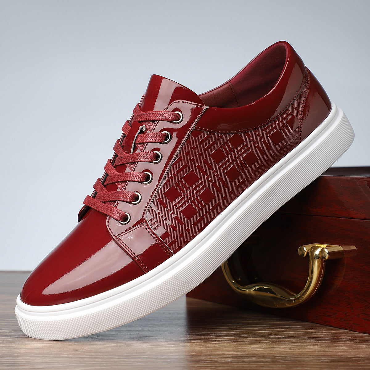 Mens Formal Pointed Toe Patent Leather Shoes