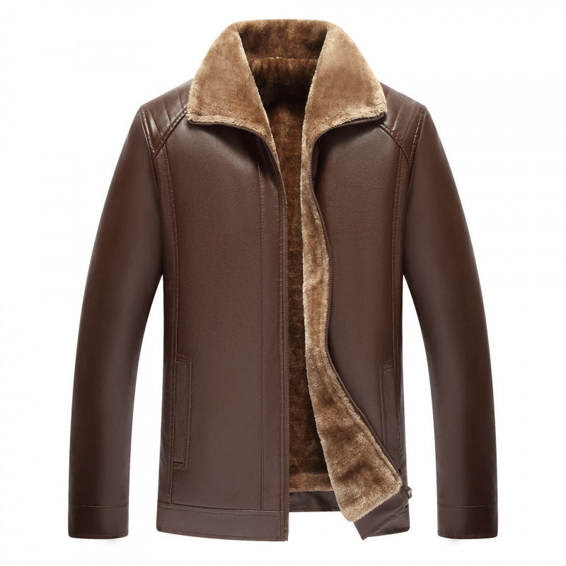 Mens Fur Lined Leather Jacket