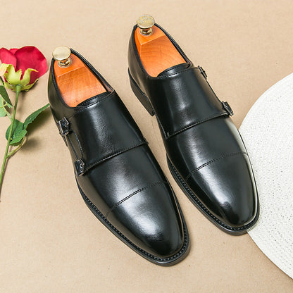 Mens Genuine Leather Casual Dress Shoes with Height Increase