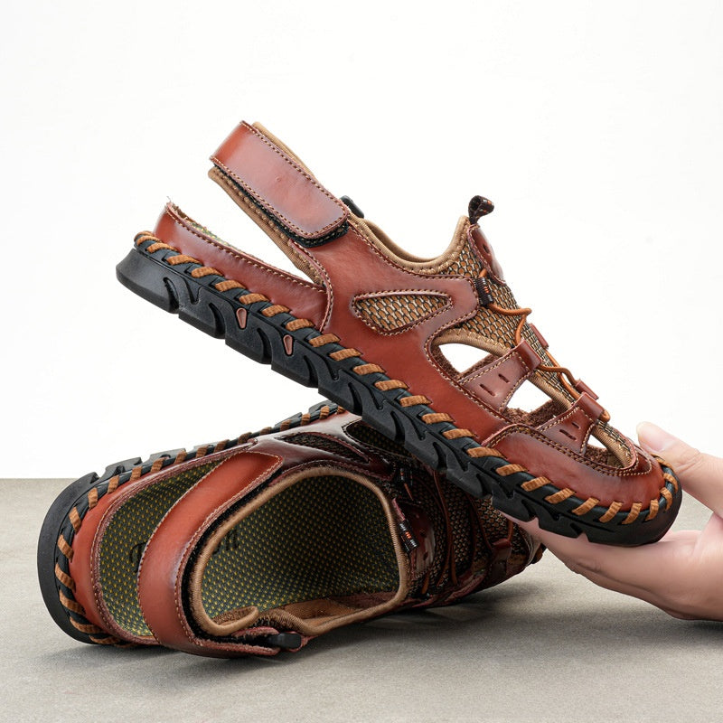 Mens Genuine Leather Casual Sandals