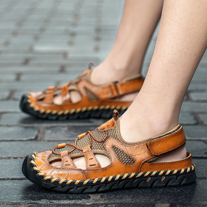 Mens Genuine Leather Casual Sandals