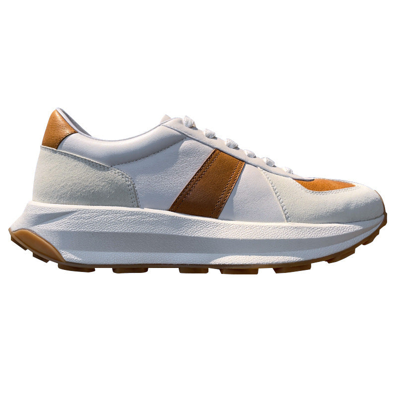 Mens Genuine Leather Casual Sports Shoes