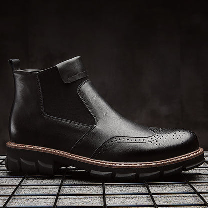 Mens Genuine Leather Chelsea Boots