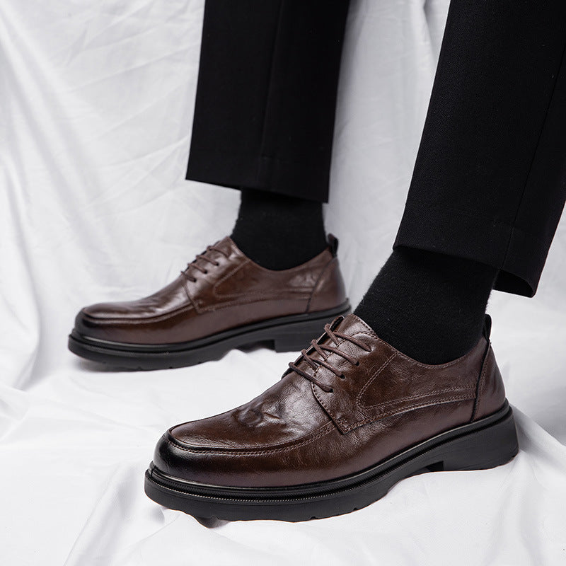 Mens Genuine Leather Derby Shoes