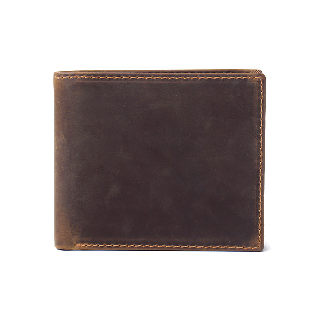 Mens Genuine Leather Horizontal Wallet