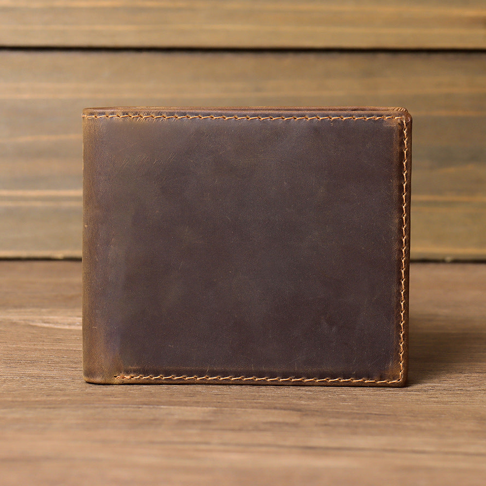 Mens Genuine Leather Horizontal Wallet