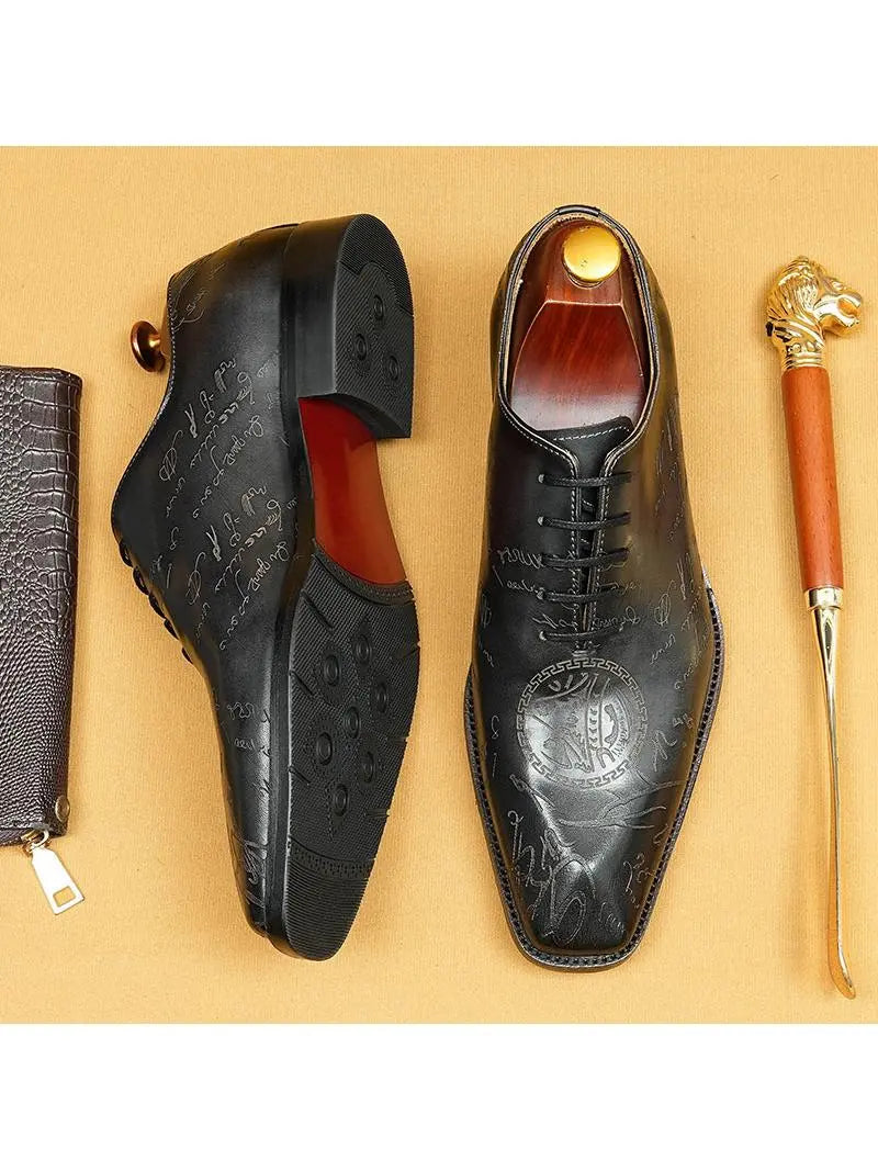 Mens Genuine Leather Oxford Formal Shoes