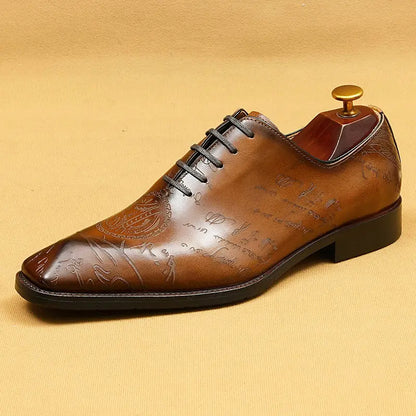 Mens Genuine Leather Oxford Formal Shoes