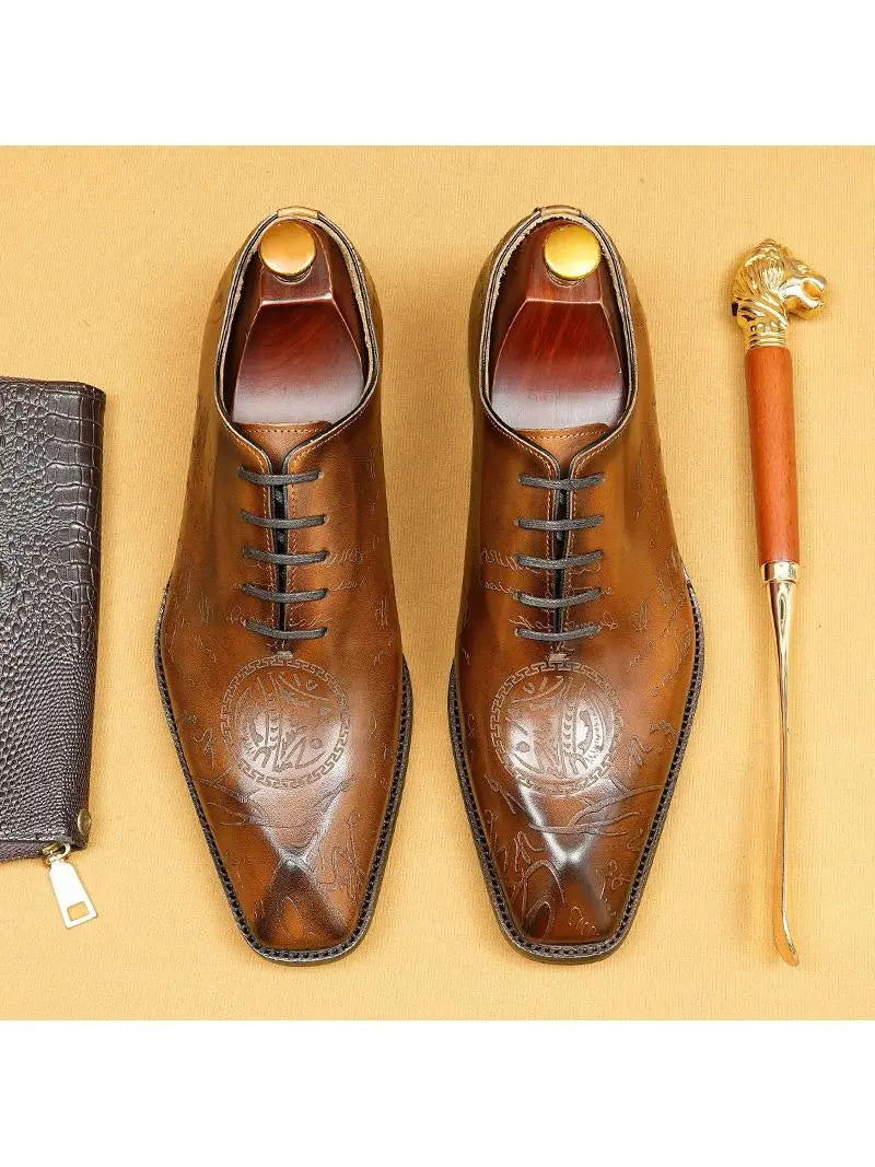 Mens Genuine Leather Oxford Formal Shoes