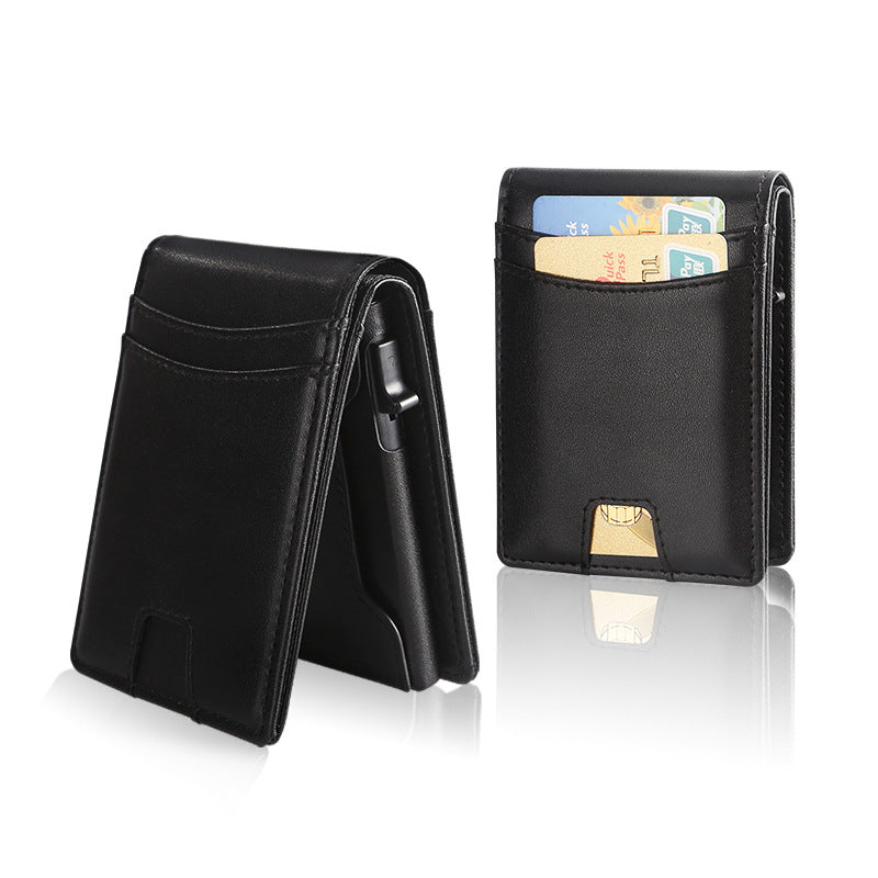 Mens Genuine Leather RFID Blocking Bifold Card Holder