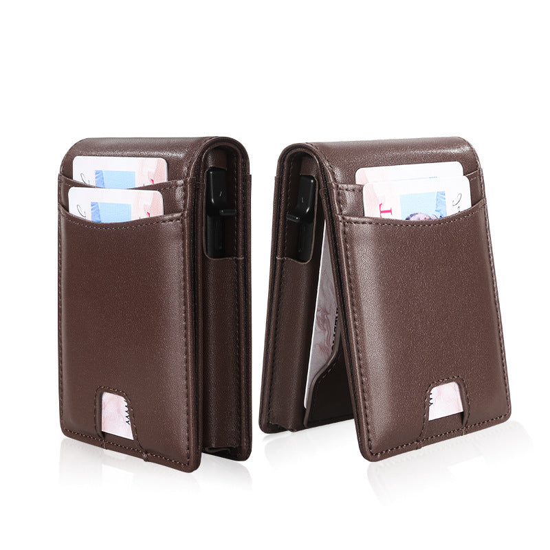 Mens Genuine Leather RFID Blocking Bifold Card Holder