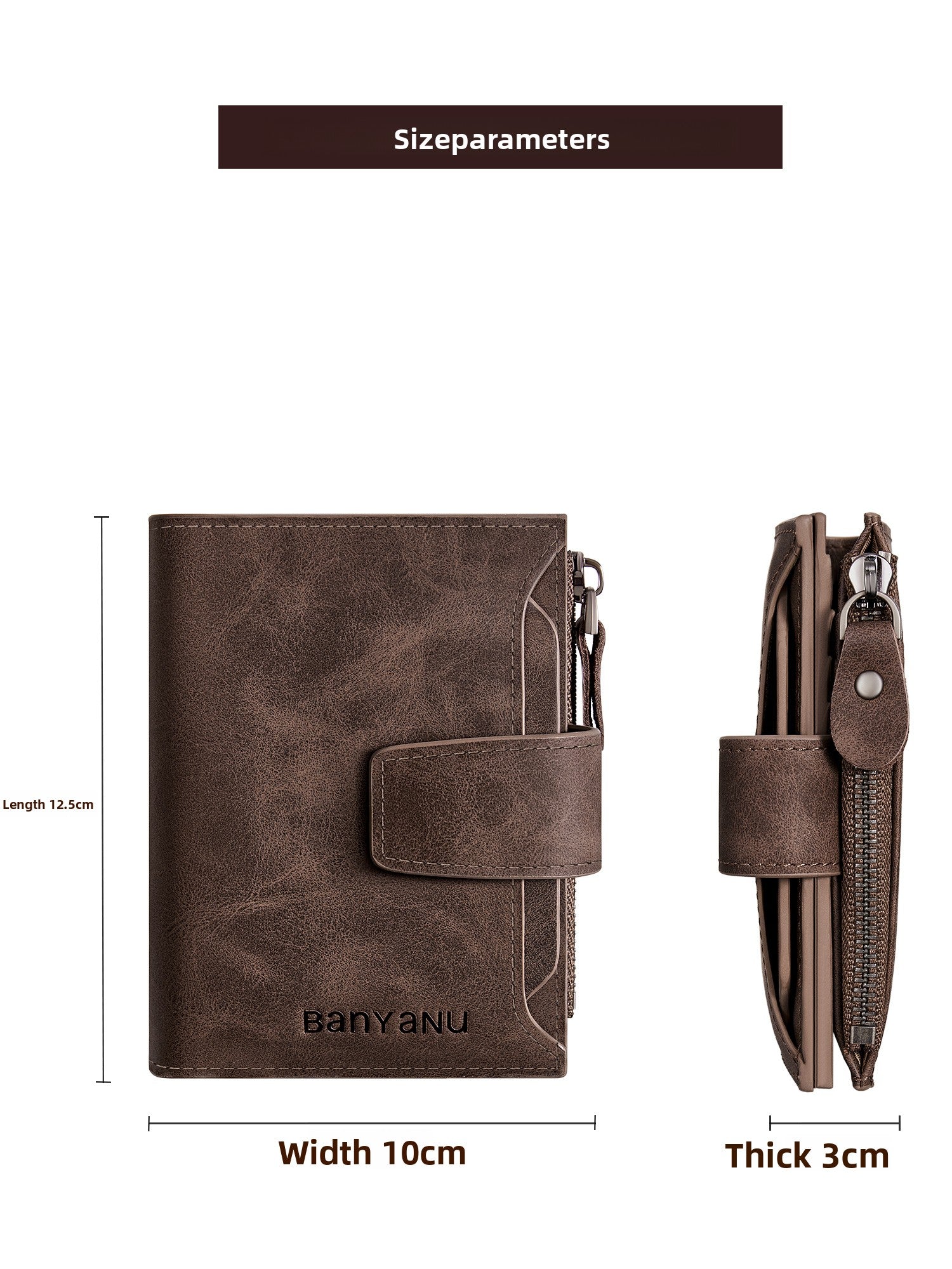 Mens Genuine Leather RFID Blocking Wallet