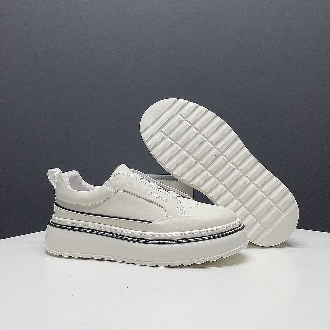 Mens Genuine Leather Slip-On Casual Shoes