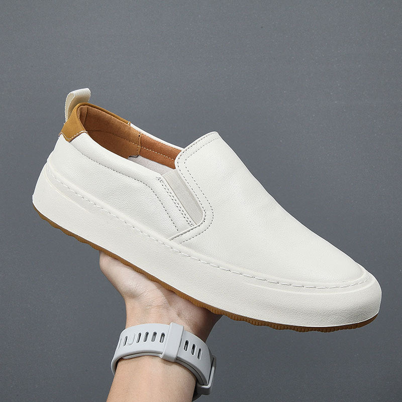 Mens Genuine Leather Slip-On Loafers