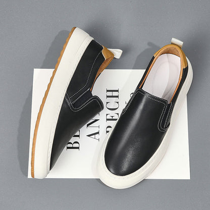 Mens Genuine Leather Slip-On Loafers