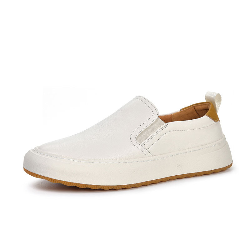 Mens Genuine Leather Slip-On Loafers