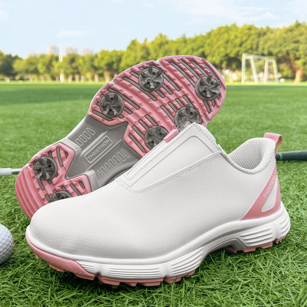 Mens Golf Shoes Zipper Retro Casual Training Sneakers