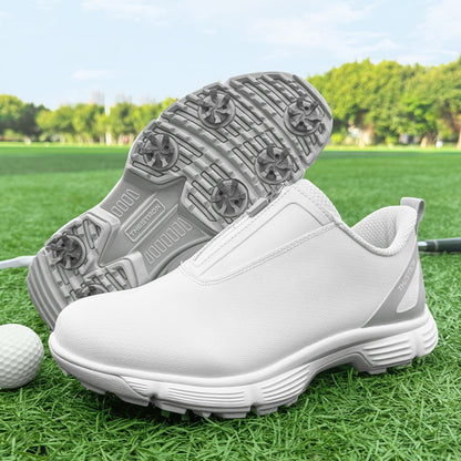 Mens Golf Shoes Zipper Retro Casual Training Sneakers