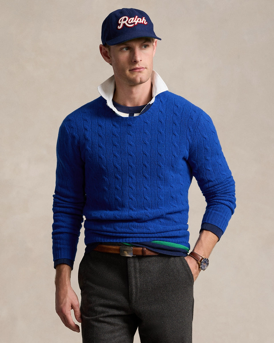 Mens Half Turtleneck Cotton Sweater