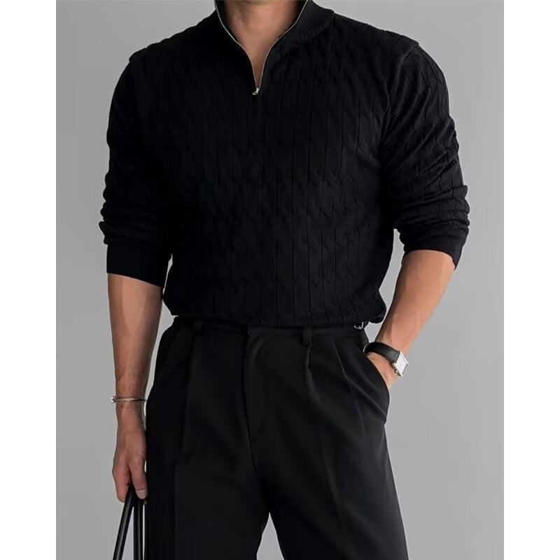 Mens Half Turtleneck Knit Sweater