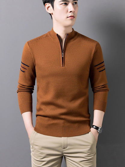 Mens Half Turtleneck Knit Sweater