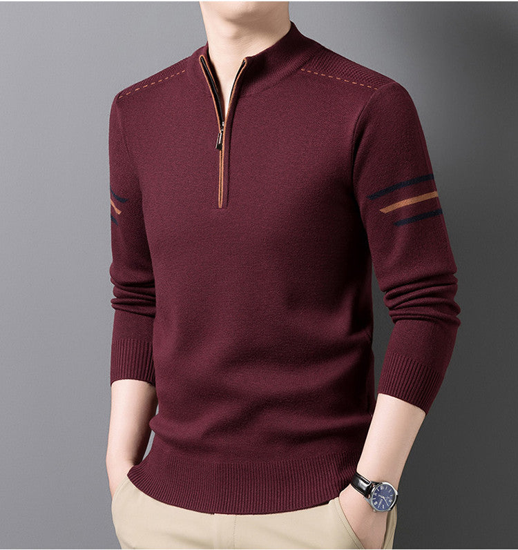 Mens Half Turtleneck Knit Sweater