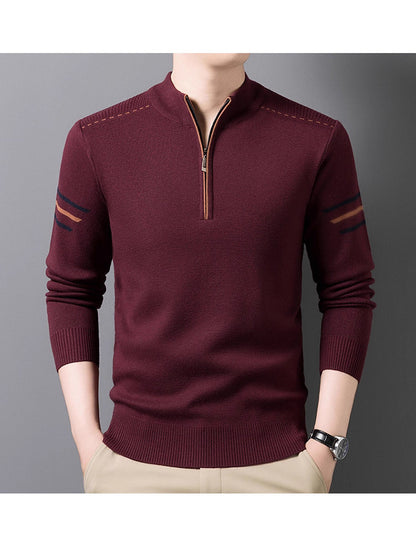 Mens Half Turtleneck Knit Sweater