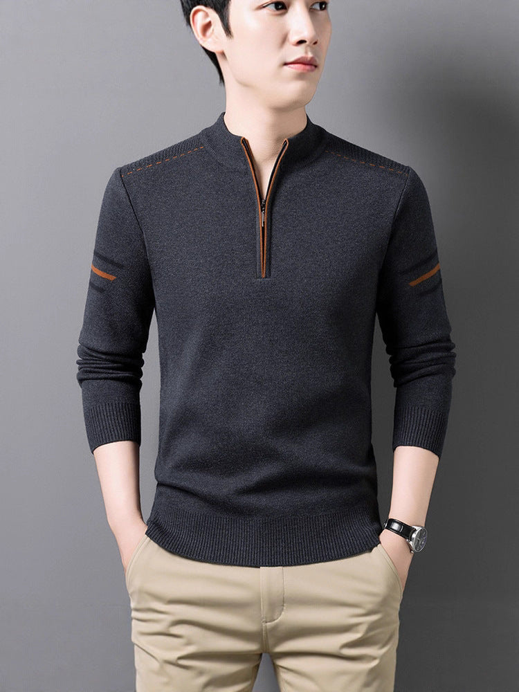 Mens Half Turtleneck Knit Sweater