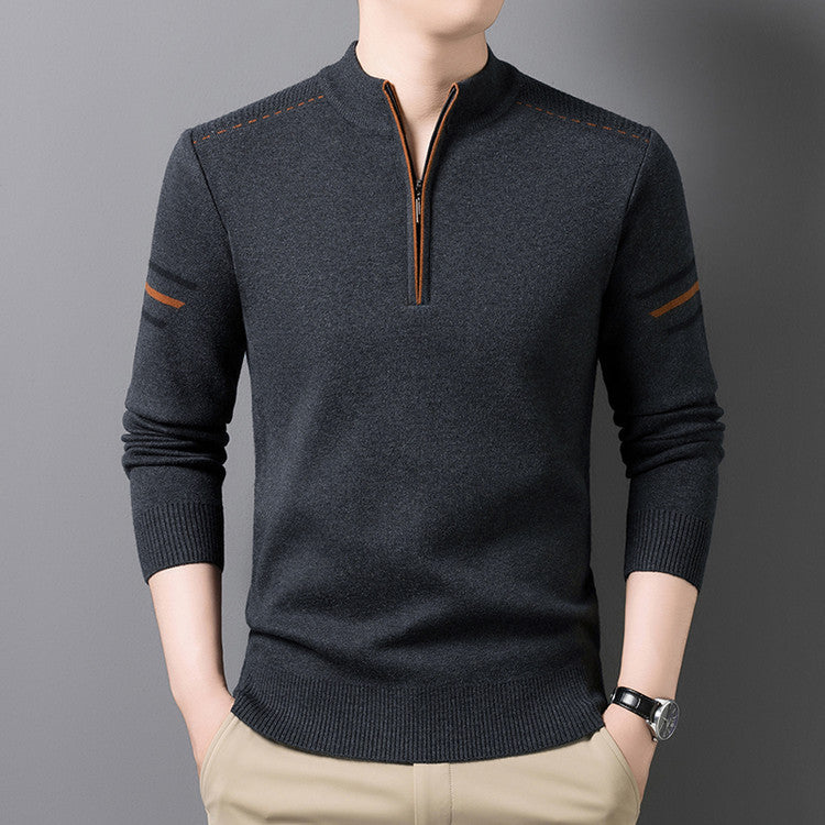 Mens Half Turtleneck Knit Sweater