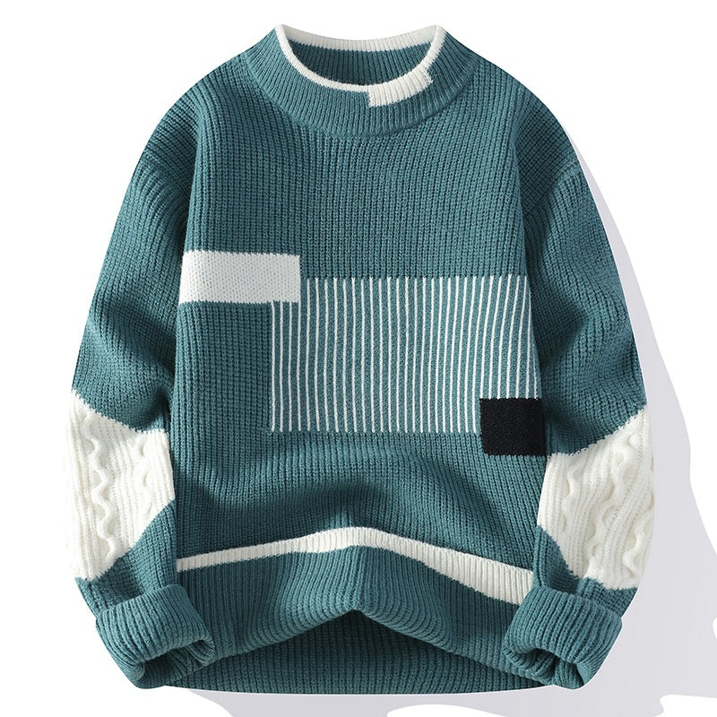 Mens Half Turtleneck Knit Sweater