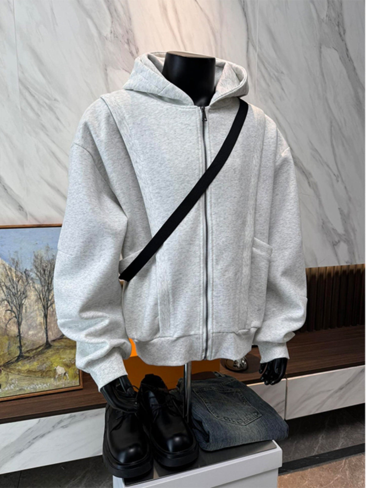 Mens Heavyweight Zip Hoodie Jacket